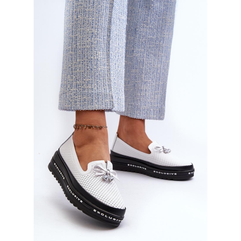 Step in style Mokasiinit Model S.Barski LR400 White - Astu tyyliin valkoinen 1