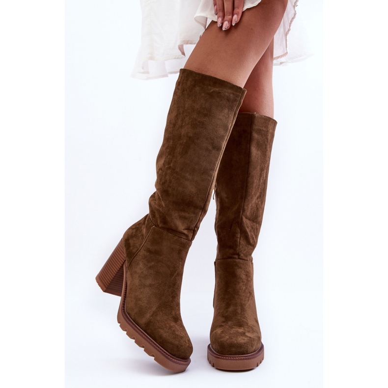 Step in style Saappaat Malli Virdana H8-518 Olive Suede - Astu tyyliin vihreä 1