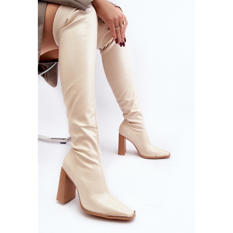 Step in style Saappaat Malli Orcella 6028 Beige - Astu tyyliin 2