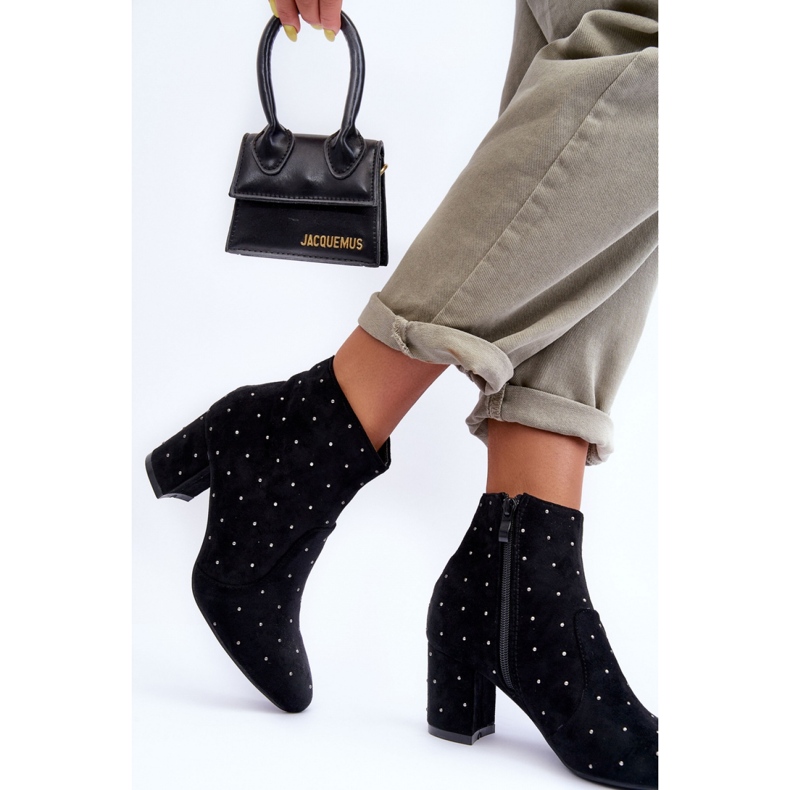 Step in style Saappaat Malli Antede L08-206 Black Suede - Astu tyyliin musta 2