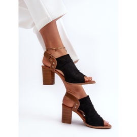 Step in style Sandaalit Malli Rosca 24SD35-7184 Musta - Astu tyyliin 1