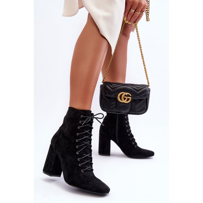 Step in style Saappaat Malli Saolio L08-237 Black Suede - Astu tyyliin musta 2