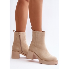 Step in style Saappaat Malli Meriluna YK39P Vaalea beige - Astu tyyliin 1