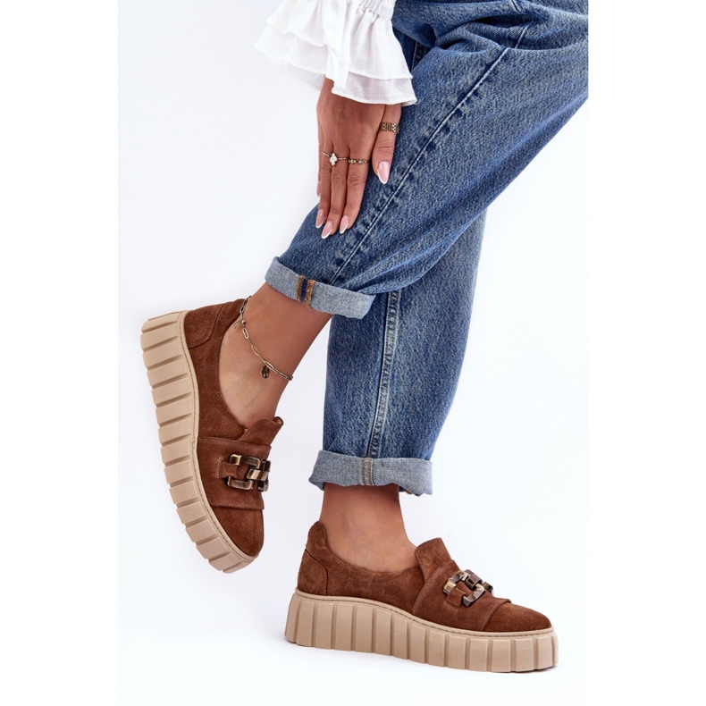 Step in style Kengät Malli Lewski 3398 Brown Suede - Astu tyyliin ruskea 1