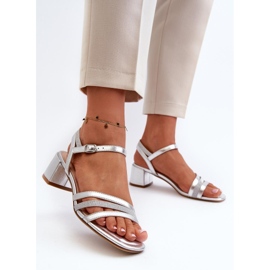 Step in style Sandaalit Malli Sergio Leone SK046 Hopea - Astu tyyliin harmaa 1