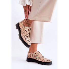 Step in style Oxford kengät Malli Maciejka 04087-18 Oranssi/musta - Astu tyyliin 1