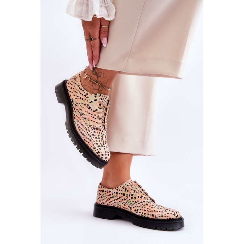 Step in style Oxford kengät Malli Maciejka 04087-18 Oranssi/musta - Astu tyyliin 1