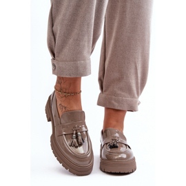 Step in style Kengät Malli Velenase YL189 Dark Beige Lakier - Astu tyylillä 1