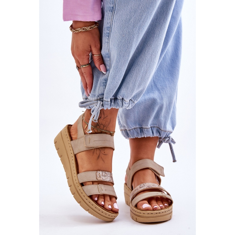 Step in style Sandaalit Malli Fresh Look 23-46011 Beige - Astu tyyliin 1