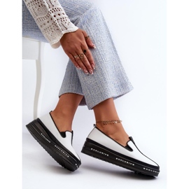 S. BARSKI Barski naisten kengät valkoisesta luonnonnahasta valkoinen 2