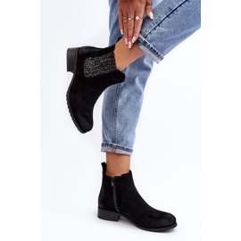 Klassiset naisten nilkkurit ekologisesta mokkanahkasta, musta 1