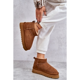Suede Camel naisten lumikengät beige 1