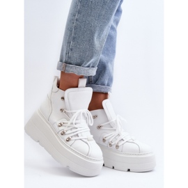 Zazoo valkoiset urheilukengät massiivisella pohjalla valkoinen 1