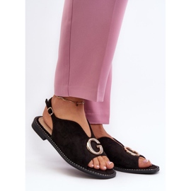 S. BARSKI S.Barskin tyylikkäät naisten sandaalit musta 1