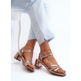 Sergio Leone Kauniit naisten sandaalit ekologisesta nahasta vaaleanpunainen 1