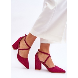 Step in style Pumput Malli Galaxy LY-9237-4 Fuchsia - Astu tyyliin vaaleanpunainen 1