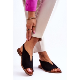 Step in style Sandaalit Malli Lewski Shoes 3220/X musta mokkanahka - astu tyyliin 1