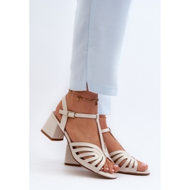 Sergio Leone SK880 naisten sandaalit, helmi beige 1