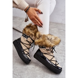 Lumikengät Malli HY821-63 beige/musta 1