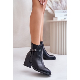 Jezzi Mustat korkeakorkoiset nilkkurit 1