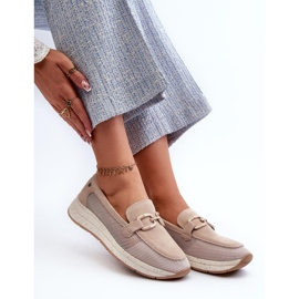 Beige Sports Moccasins 2