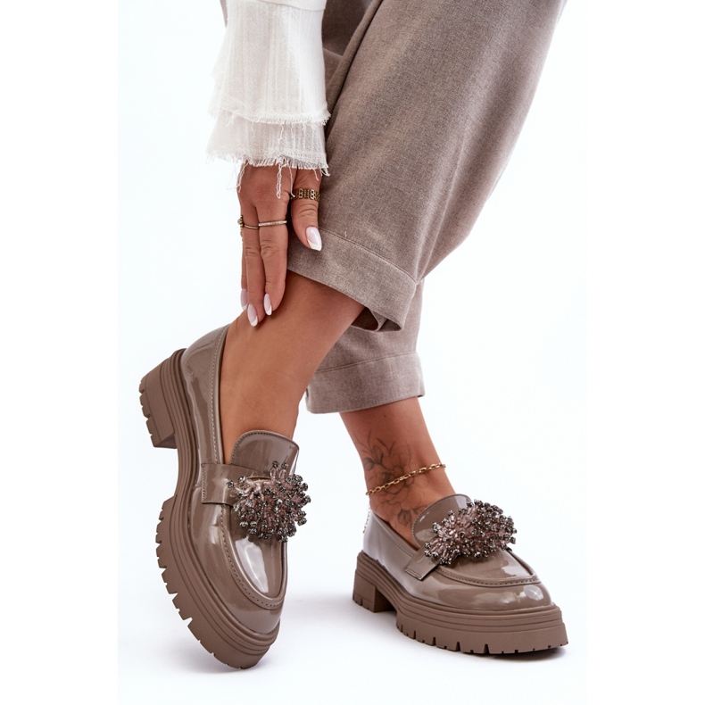 Naisten kengät, joissa koriste vyössä YL97, beige 1