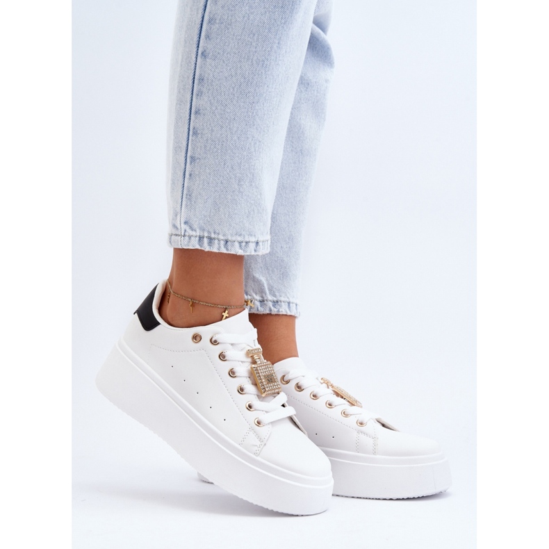 Naisten urheilukengät kultakoristeella LA279P, valkoinen 1