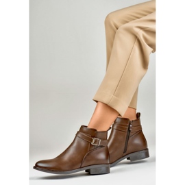 Naisten saappaat CH2225BR beige ja ruskea 1