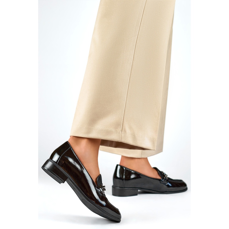 Naisten kengät ketjulla 24-12309B musta 1