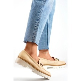 Naisten kengät koristeella GQ97BE, beige 1