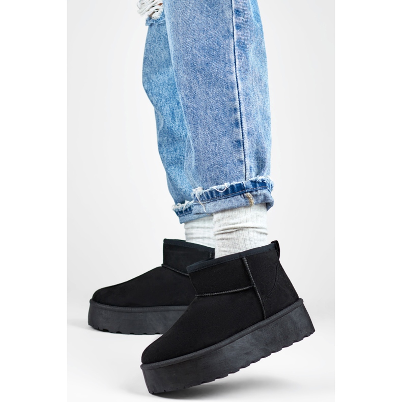 Naisten turkisvuoratut lumisaappaat 2818B, musta 1