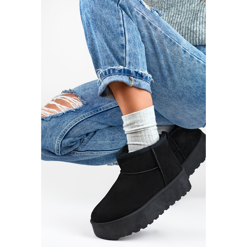 Naisten turkisvuoratut lumisaappaat 2818B, musta 2