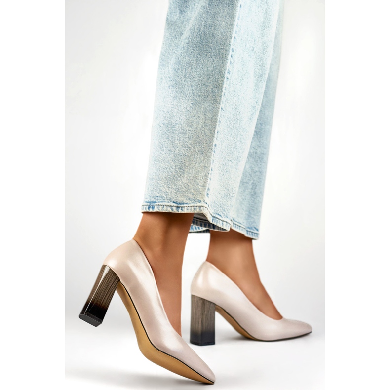 Pumput nahkasisäkkeellä GD-FL486A-L.BE beige 1