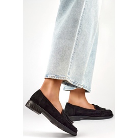 Naisten kengät rusetilla 24-12369B musta 1