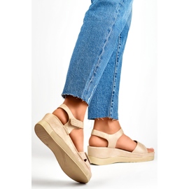 Naisten kiilahousut YQ-125GO, beige 1