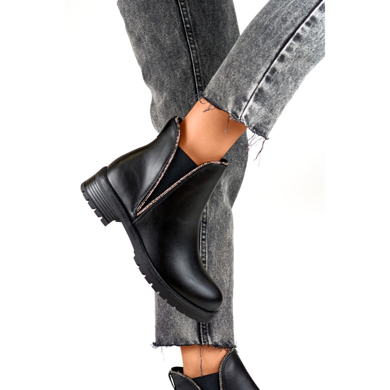 Naisten eristetyt Chelsea Boots RXJ-169B, musta 2