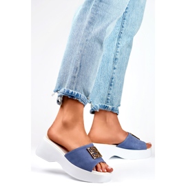 Naisten varvastossut koristeilla GD-XF1000B, sininen 1