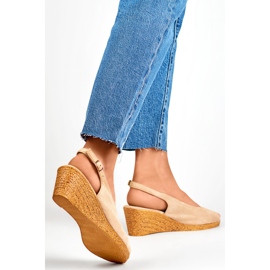 Naisten kiilahousut GD-FL653BE, beige 1