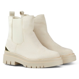Naisten eristetyt Chelsea Boots XJ-351BE, beige 1