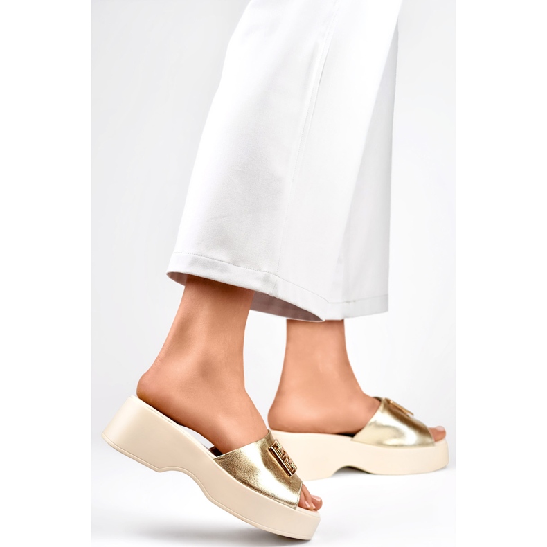 Naisten varvastossut koristeilla GD-XF1000GO, kultaa keltainen 1