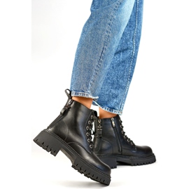 Naisten turkisvuoratut saappaat GD-TL57B, musta 1