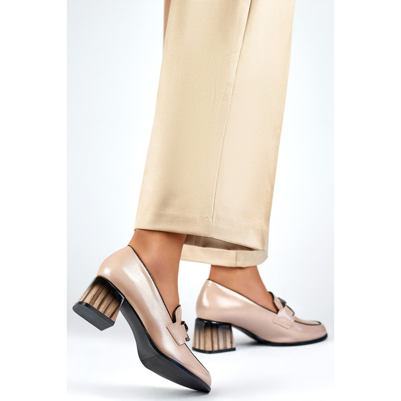 Naisten pumput koristeella GD-FL477D.BE beige 2