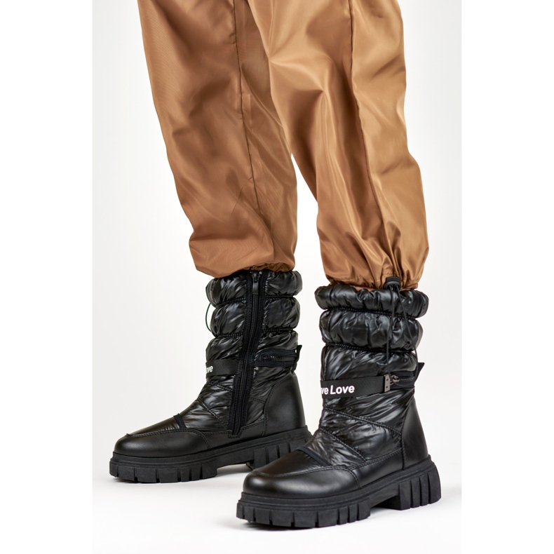 Naisten turkisvuoratut lumisaappaat OH-29B, musta 1