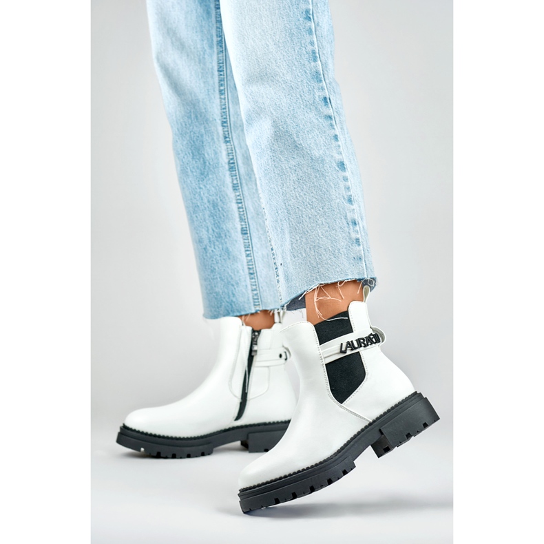 Chelsea saappaat Malli 250005W-PU Valkoinen - PRIMO 2