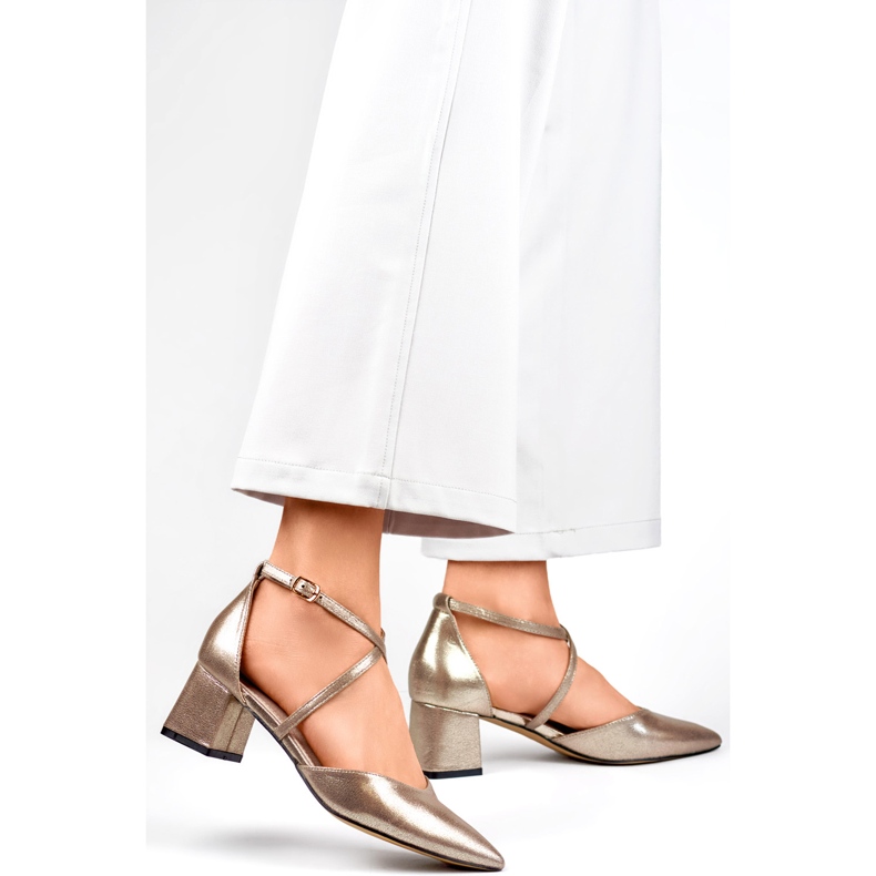 Naisten metalliset pumput GD-FL1150T hopea harmaa 1