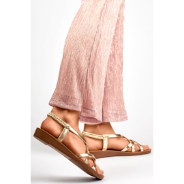 Naisten sandaalit PS07GO kultaa kultainen 1