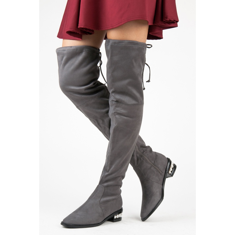 Fashion Harmaa muskettisoturia helmillä 1