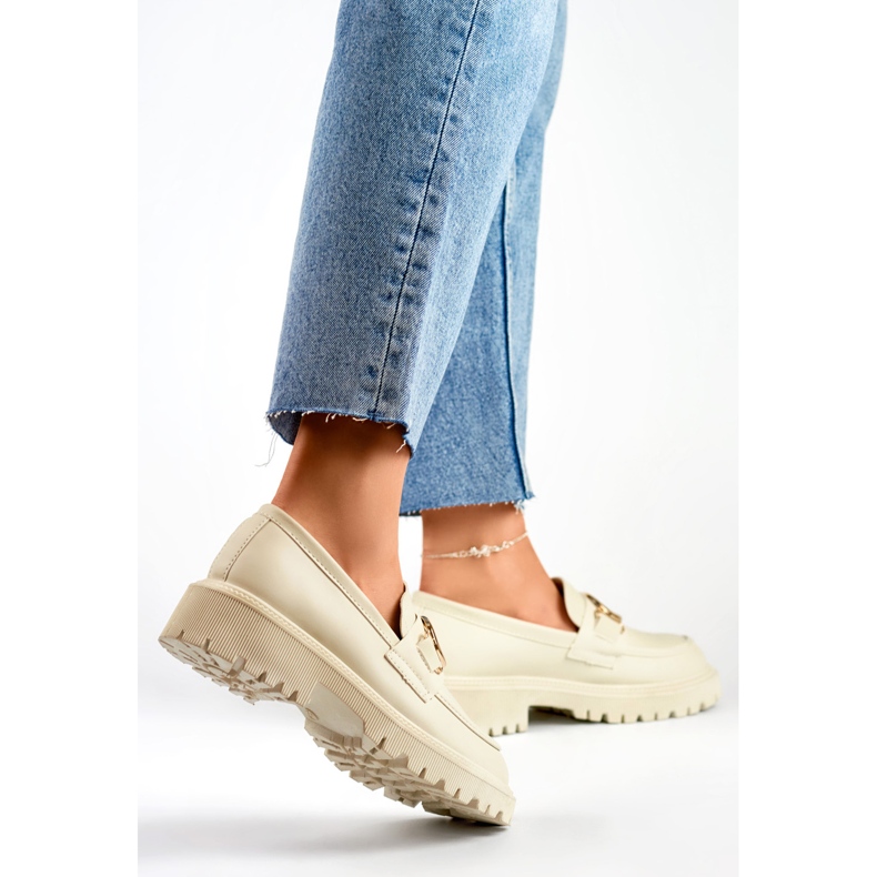 Kengät Malli S8320-2BR Beige - PRIMO 2