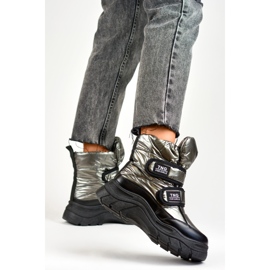 Tarranauhalla kiinnitetyt lumisaappaat 22-PY16062SI harmaa 2