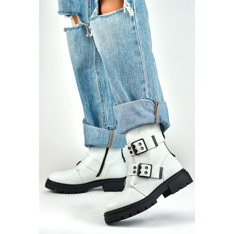 Työsaappaat Malli Axelle 250007W-PU White Lacquer - PRIMO valkoinen 1